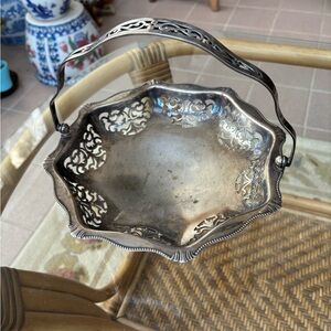 Vintage Silver Decorative Basket